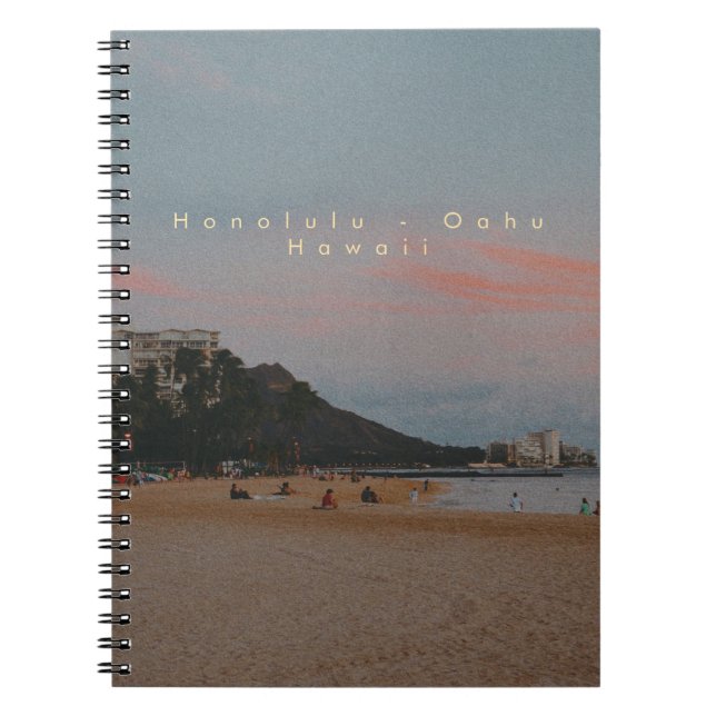 Waikiki Pastel Sunset  Notebook (Front)