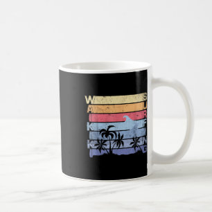 Waikiki Surfing Surfer Vintage Surf Board Beach Ma Coffee Mug