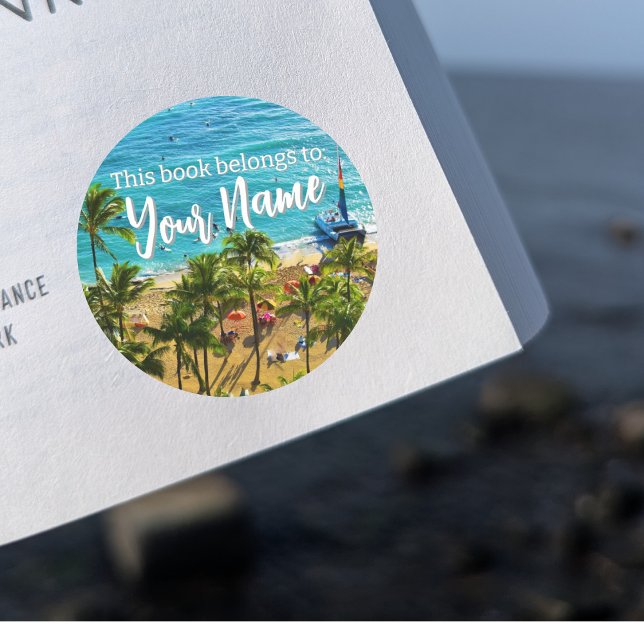 Waikiki"This Book Belongs to" Customisable Sticker (Creator Uploaded)