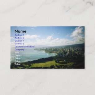 Waikiki view business card