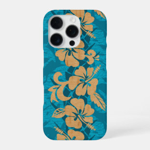 Waikoloa Faux Wood Hawaiian Hibiscus Floral iPhone Case