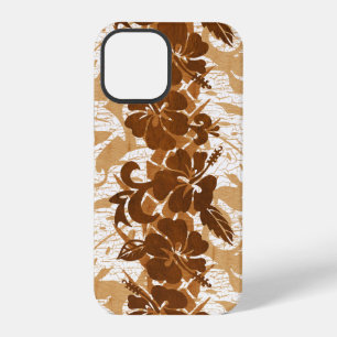 Waikoloa Faux Wood Hawaiian Hibiscus Floral Koa iPhone 12 Pro Case