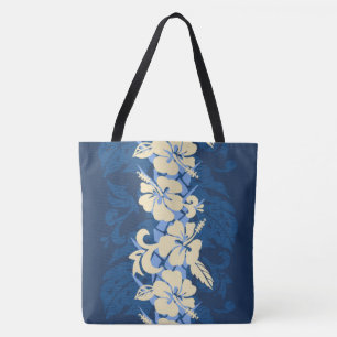 Waikoloa Hawaiian Hibiscus Floral Beach Bag