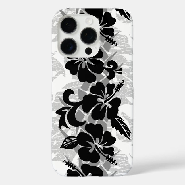Waikoloa Hawaiian Hibiscus Floral Black Case-Mate iPhone Case (Back)