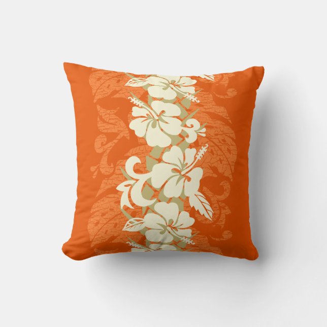 Waikoloa Hawaiian Hibiscus Floral Cushion (Front)