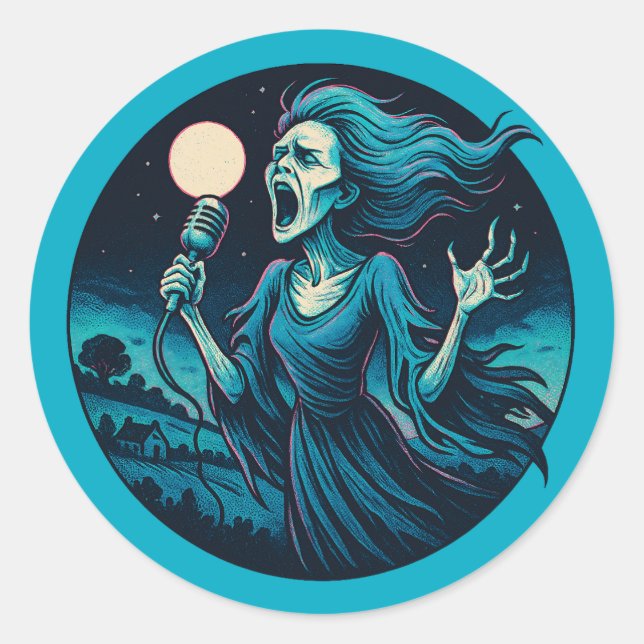 Wail of the Banshee Classic Round Sticker (Front)