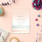 Wailea Watercolor Minimalist Elegant Beach Wedding