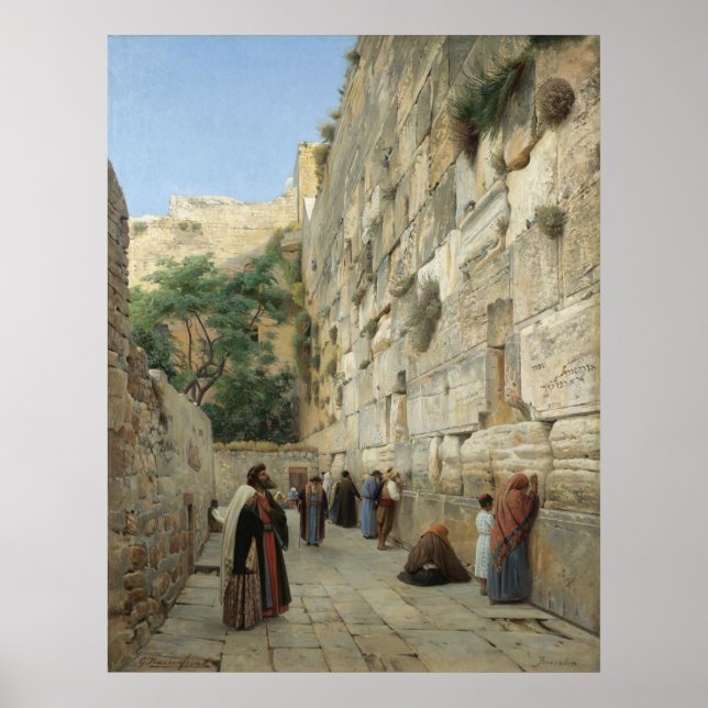 Wailing Wall by Gustav Bauernfeind Canvas Print 23 (Front)