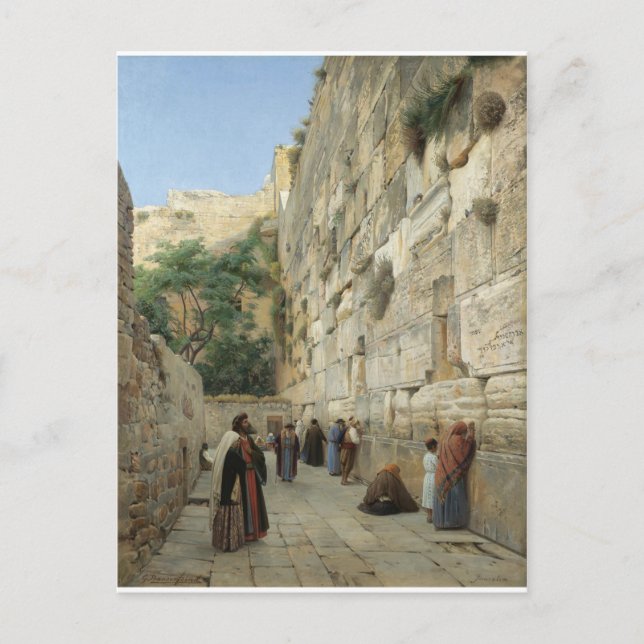 Wailing Wall by Gustav Bauernfeind Postcard (Front)