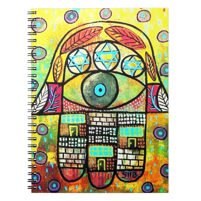 Wailing Wall Hamsa Notebook (Front)