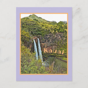 Wailua Waterfall In Kauai Postcard