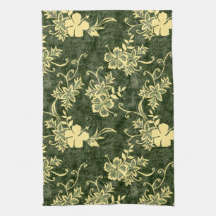 Waimanalo Hawaiian Hibiscus Kitchen Towel