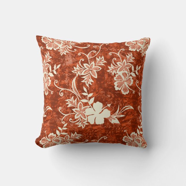 Waimanalo Hawaiian Hibiscus Square Pillows (Front)