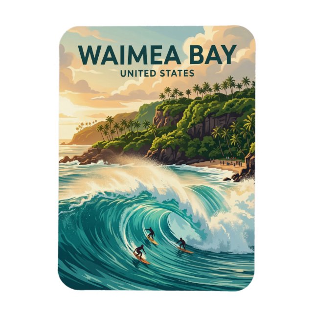 Waimea Bay Hawaii Magnet (Vertical)
