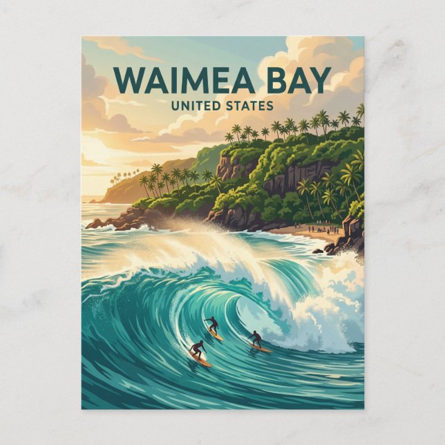 Waimea Bay Hawaii Postcard (Front)