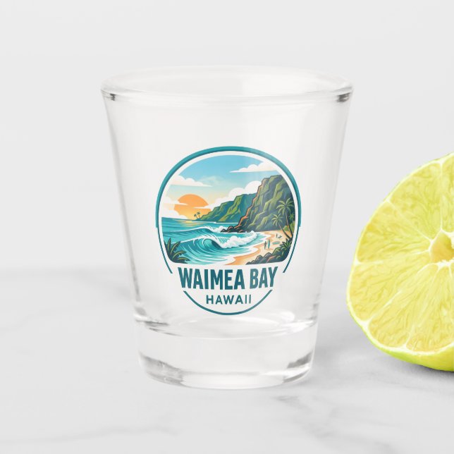 Waimea Bay Shot Glass (Front)