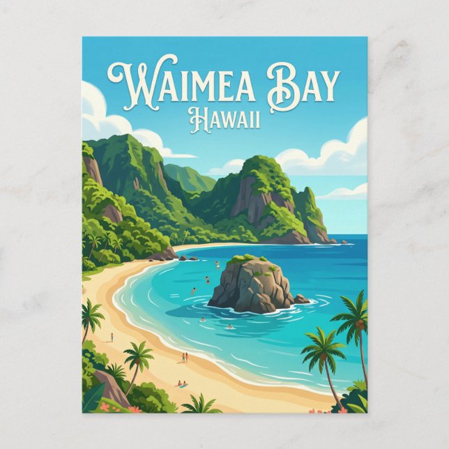 Waimea Bay USA Postcard (Front)