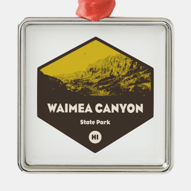 Waimea Canyon State Park Hawaii Metal Ornament (Front)