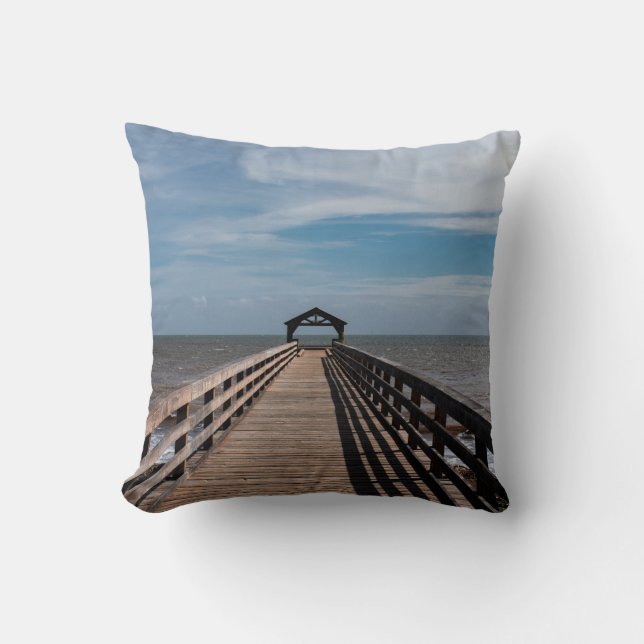 Waimea Pier - Kauai, Hawaii Cushion (Front)