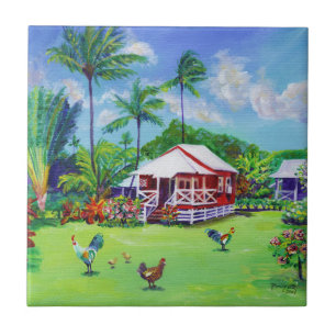 Waimea Plantation Cottage Number 49 Red House Ceramic Tile