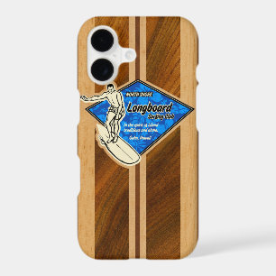 Waimea Surfboard Hawaiian Faux Koa Wood Blue