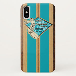 Waimea Surfboard Hawaiian Faux Wood iPhone X Case