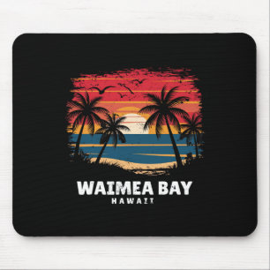Waimea Y Hawaii Surfboarder Palm Tree Souvenir  Mouse Pad