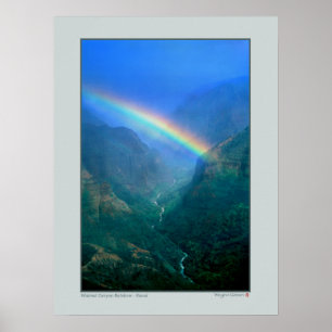 Waimia Canyon Rainbow - Kauai Poster