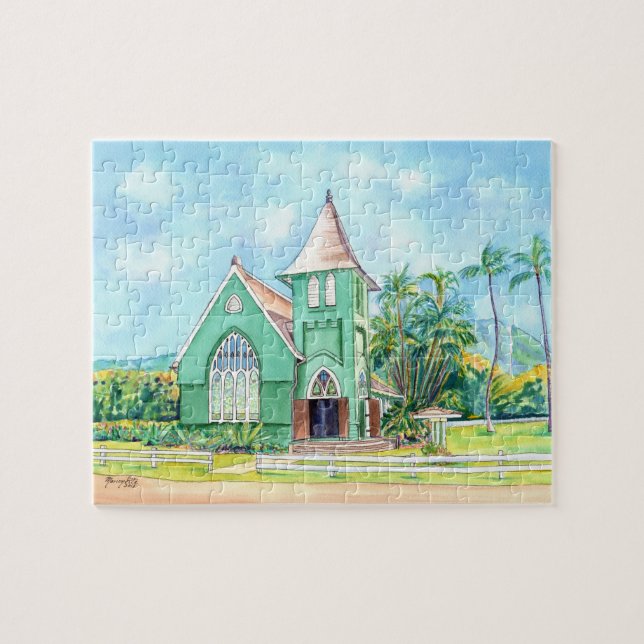 Wai'oli Hui'ia Hanalei Church Jigsaw Puzzle (Horizontal)
