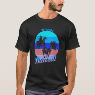 Waipahu Hawaii Retro Tropical Palm Trees Vacation T-Shirt