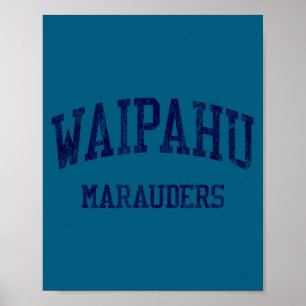 Waipahu high school hs waipahu hi vintage sports poster