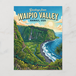 Waipio Valley Lookout Hawaii Postcard