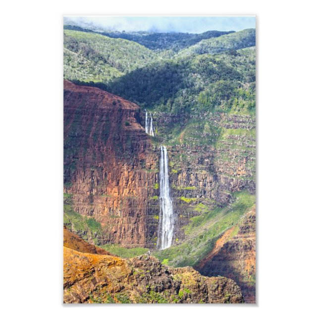 Waipoo Falls, Waimea Canyon, Kauai, Hawaii Photo Print (Front)