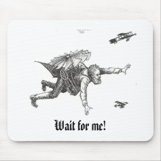 Wait: Flying Man Mousepad