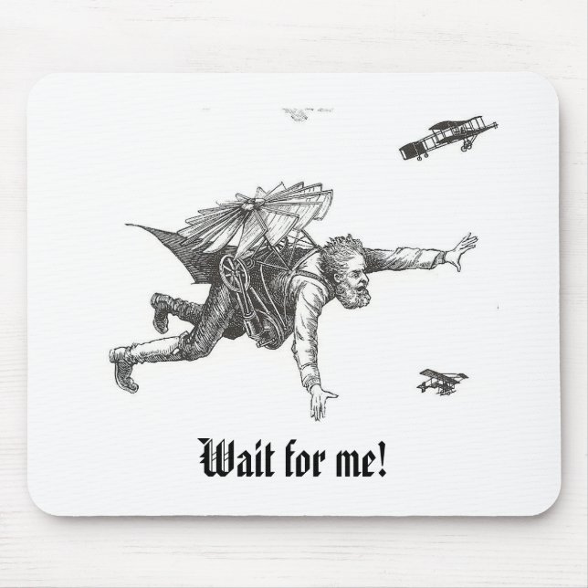 Wait: Flying Man Mousepad (Front)