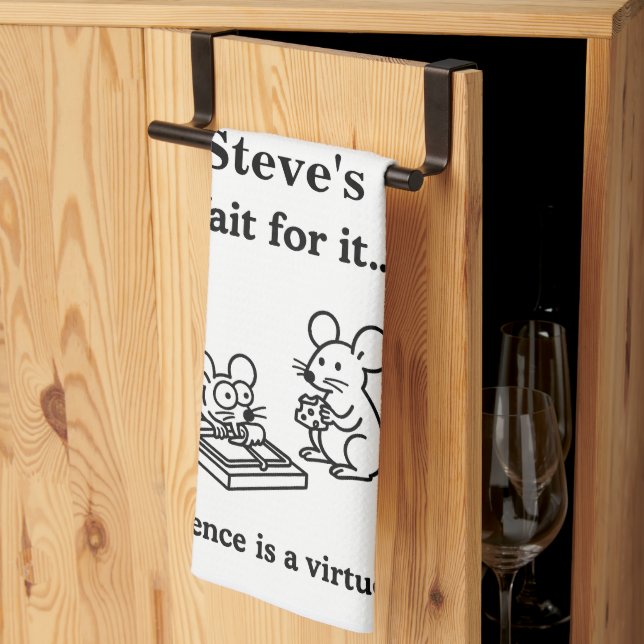 Wait for it, funny mice tea towel (Thirds Fold)