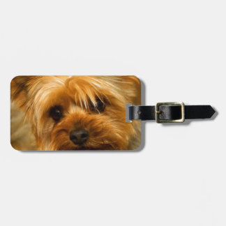 Wait for mum love Yorkie Terrier dog Luggage Tag