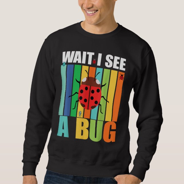 Wait I See A Bug  Bug Entomology Insects 1 Sweatshirt (Front)