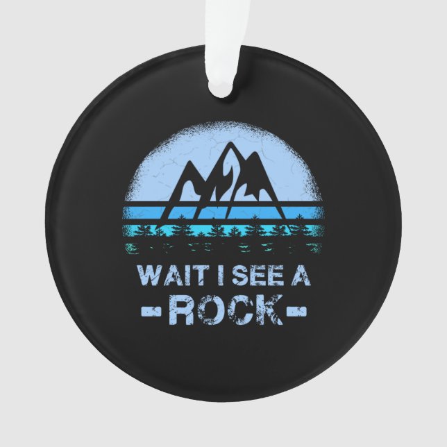 Wait I See A Rock for a Geologist  Ornament (Front)