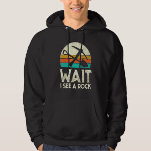 Wait I See A Rock Geologist Science Retro Geology Hoodie