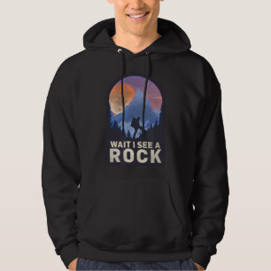 WAIT I SEE A ROCK - Geology geologist  Hoodie