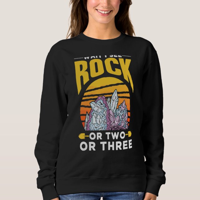 Wait I See A Rock Or Two Or Three Geologist Geolog Sweatshirt (Front)