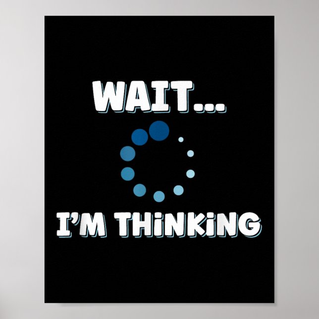 Wait Im Thinking, Buffering Processing Loading Ico Poster (Front)