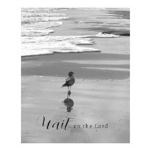 Wait on the Lord Seashore Canvas Print