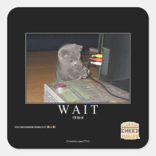 Wait Square Sticker