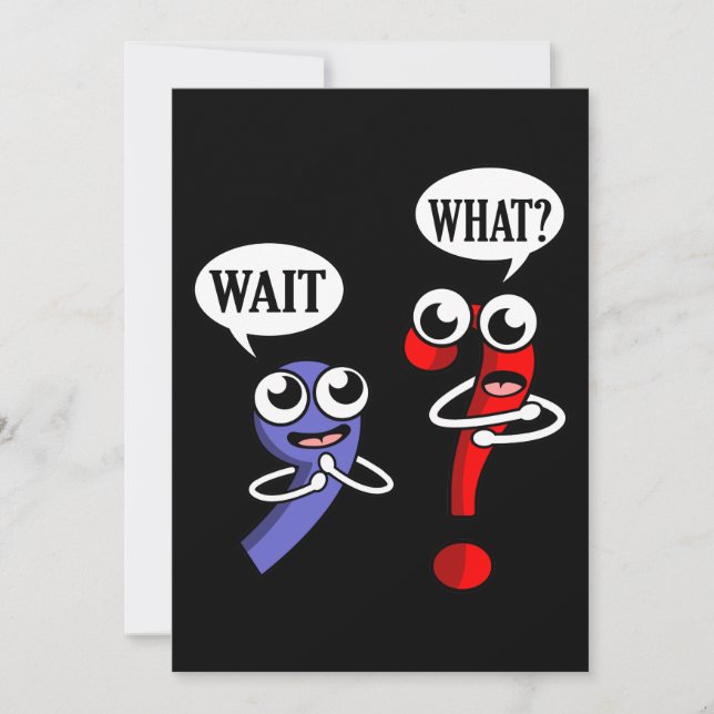 Wait What English Language Teacher Teach Student Thank You Card (Front)