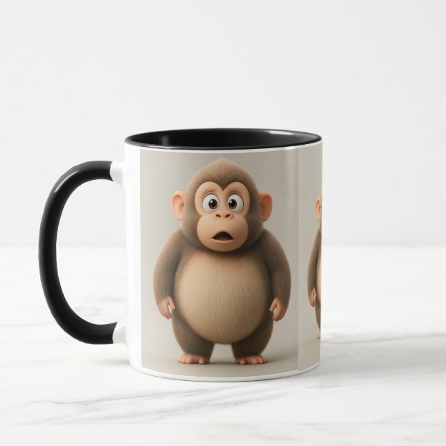 “Wait, What?” Monkey Mug (Left)