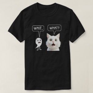Wait What Punctuation English Teacher Gift Cat T-Shirt