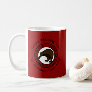 Waitangi Day Can Edit Text New Zealand Coffee Mug
