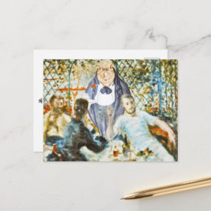 Waiter at the Boating Party (Renoir) Postcard